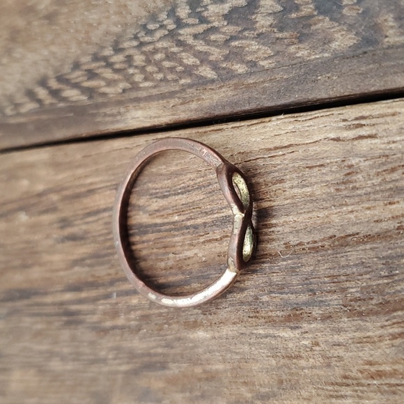 Blend of copper and brass ring eternity band‎ size 6 R636 🧡 - Picture 2 of 3